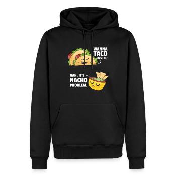 Taco Bout It Nacho Problème Nourriture mexicaine - Sweat à capuche Premium bio Homme - noir - Devant - Nico (187cm)