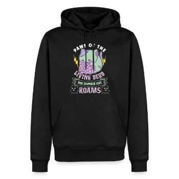 Zombie-katze Untote Kitty Horror Meow Creepy - Männer Premium Bio Hoodie - Schwarz - Vorne - Nico (187cm)