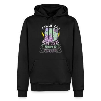 Zombie-katze Untote Kitty Horror Meow Creepy - Männer Premium Bio Hoodie - Schwarz - Vorne - Nico (187cm)