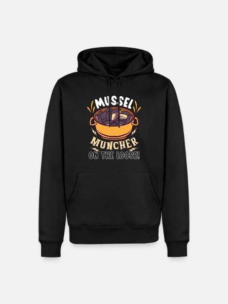 Mussels Seafood Shellfish - Men’s Premium Organic Hoodie - black