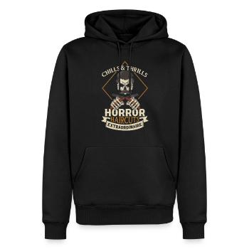 Horreur Spooky Coiffeur Coiffeur Cheveux - Sweat à capuche Premium bio Homme - noir - Devant - Nico (187cm)