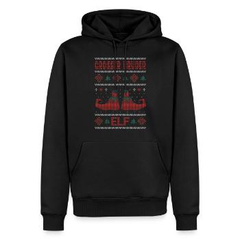 Ugly Christmas Weihnachtself Grosser Bruder Elf - Männer Premium Bio Hoodie - Schwarz - Vorne - Nico (187cm)