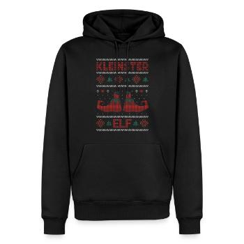 Ugly Christmas Weihnachtself Kleinster Elf Xmas - Männer Premium Bio Hoodie - Schwarz - Vorne - Nico (187cm)