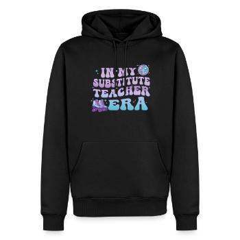 Dans mon Professeur suppléant Ère Professeur rétro - Sweat à capuche Premium bio Homme - noir - Devant - Nico (187cm)