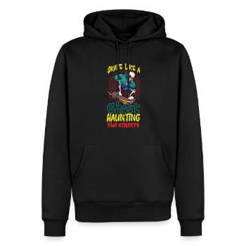 Horror Skateboarder Halloween Skateboard Cadeau - Sweat à capuche Premium bio Homme - noir - Devant - Nico (187cm)