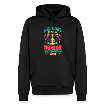 Horror Skateboarder Halloween Skateboard Cadeau - Sweat à capuche Premium bio Homme - noir - Devant - Nico (187cm)