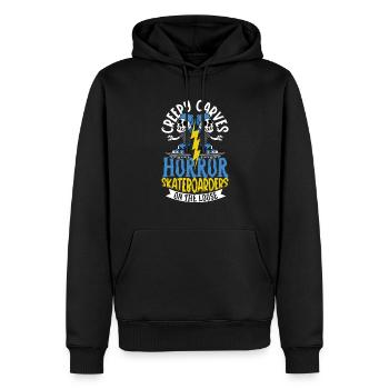 Horror Skateboarder Halloween Skateboard Cadeau - Sweat à capuche Premium bio Homme - noir - Devant - Nico (187cm)