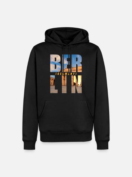 Berlin Germany Souvenir - Men’s Premium Organic Hoodie - black