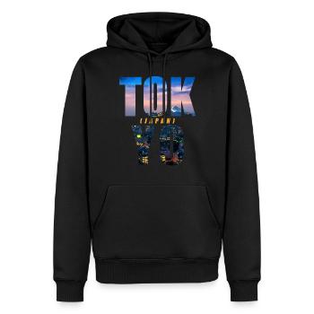 Tokyo Japon Souvenir - Sweat à capuche Premium bio Homme - noir - Devant - Nico (187cm)