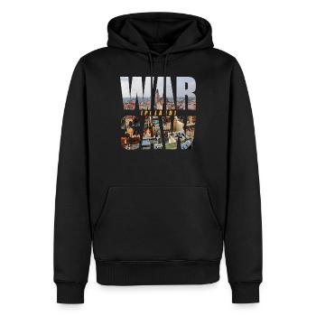 Varsovie Pologne Souvenir - Sweat à capuche Premium bio Homme - noir - Devant - Nico (187cm)