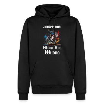 Ritterritter Mittelalterliche Renaissance-rüstung - Männer Premium Bio Hoodie - Schwarz - Vorne - Nico (187cm)