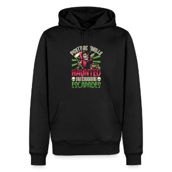 Horror Skateboarder Halloween Skateboard Cadeau - Sweat à capuche Premium bio Homme - noir - Devant - Nico (187cm)