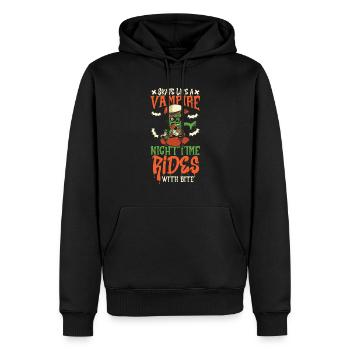 Horror Skateboarder Halloween Skateboard Cadeau - Sweat à capuche Premium bio Homme - noir - Devant - Nico (187cm)