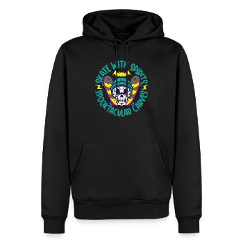 Horror Skateboarder Halloween Skateboard Cadeau - Sweat à capuche Premium bio Homme - noir - Devant - Nico (187cm)