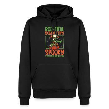 Horror Skateboarder Halloween Skateboard Cadeau - Sweat à capuche Premium bio Homme - noir - Devant - Nico (187cm)