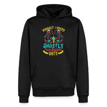 Horror Skateboarder Halloween Skateboard Cadeau - Sweat à capuche Premium bio Homme - noir - Devant - Nico (187cm)