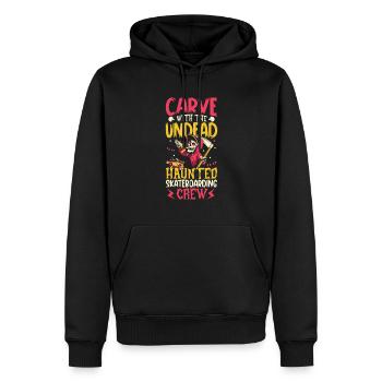 Horror Skateboarder Halloween Skateboard Cadeau - Sweat à capuche Premium bio Homme - noir - Devant - Nico (187cm)