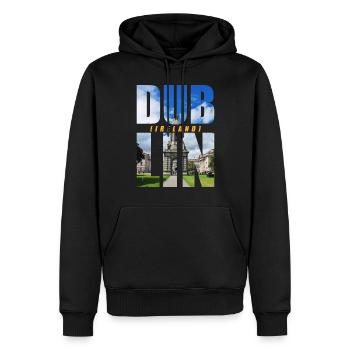 Dublin Irlande Souvenir - Sweat à capuche Premium bio Homme - noir - Devant - Nico (187cm)