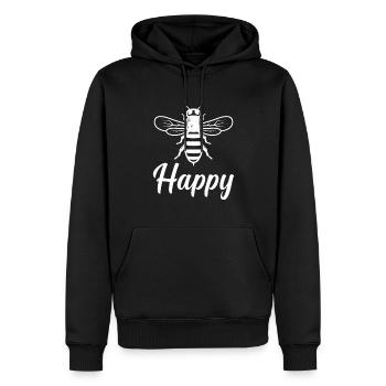 Kind Biene Glückliche Jungen Imker Mädchen Biene - Männer Premium Bio Hoodie - Schwarz - Vorne - Nico (187cm)