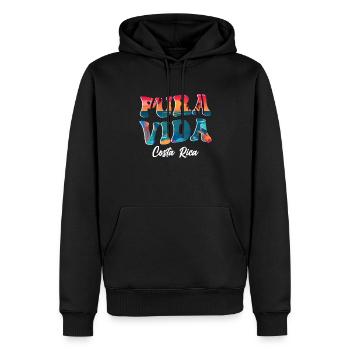 Pura Vida Costa Rica Amérique latine Costa Rica - Sweat à capuche Premium bio Homme - noir - Devant - Nico (187cm)