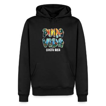 Pura Vida Costa Rica Amérique latine Costa Rica - Sweat à capuche Premium bio Homme - noir - Devant - Nico (187cm)