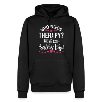 Schwestern Urlaub Spruch - Männer Premium Bio Hoodie - Schwarz - Vorne - Nico (187cm)