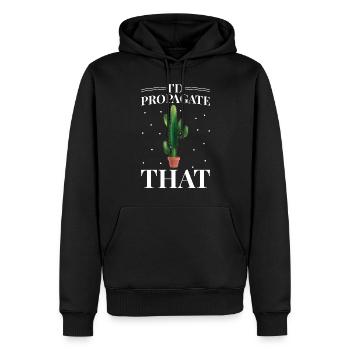Je propagerais les amateurs de plantes de cactus - Sweat à capuche Premium bio Homme - noir - Devant - Nico (187cm)