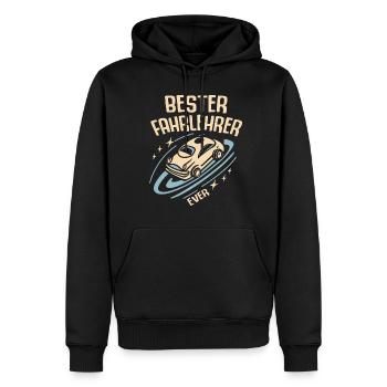 Fahrlehrer Geschenk Fahrschule Lehrer Spruch - Männer Premium Bio Hoodie - Schwarz - Vorne - Nico (187cm)