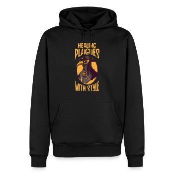 Gruseliger Halloween-horror-seuchendoktor - Männer Premium Bio Hoodie - Schwarz - Vorne - Nico (187cm)