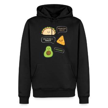 want to Taco Nacho Problem Guacward Burrito Gift - Men’s Premium Organic Hoodie - black - Front - Nico (187cm)