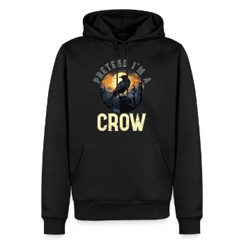 Pretend I'm a Crow Lazy Halloween Costume Party - Men’s Premium Organic Hoodie - black - Front - Nico (187cm)