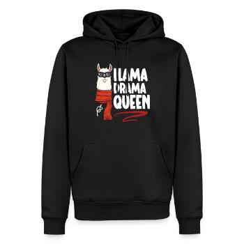 Niedliches Lama Lama Kleidung Lama Accessoires - Männer Premium Bio Hoodie - Schwarz - Vorne - Nico (187cm)