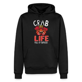 Krabbe krabben krabbenflüsterer Krabbenjagdfischer - Männer Premium Bio Hoodie - Schwarz - Vorne - Nico (187cm)