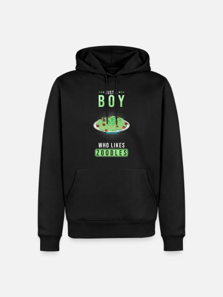 Zoodles Zucchini Pasta Spruch - Männer Premium Bio Hoodie - Schwarz