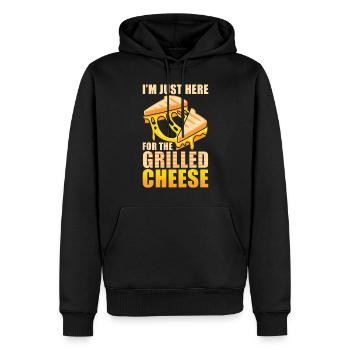 Grillkäse Nur Hier Für Den Gegrillten Käse - Männer Premium Bio Hoodie - Schwarz - Vorne - Nico (187cm)