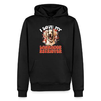Labrador Dog Breed - I Love my Labrador Retriever - Männer Premium Bio Hoodie - Schwarz - Vorne - Nico (187cm)