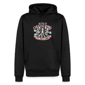 Tenue de pom-pom girl - Sweat à capuche Premium bio Homme - noir - Devant - Nico (187cm)