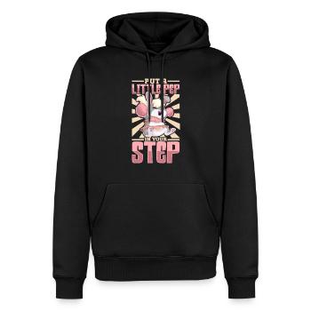 Tenue de pom-pom girl - Sweat à capuche Premium bio Homme - noir - Devant - Nico (187cm)