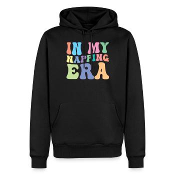 Schlafen Nickerchen Retro Groovy - Männer Premium Bio Hoodie - Schwarz - Vorne - Nico (187cm)