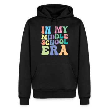 Realschule Retro Groovy Étudiant - Sweat à capuche Premium bio Homme - noir - Devant - Nico (187cm)