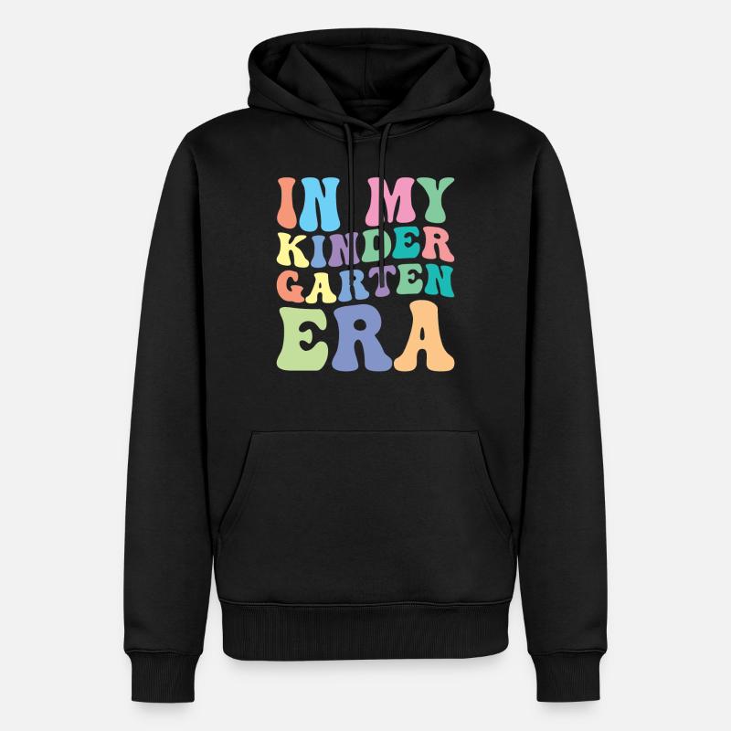 Kindergarten Retro Groovy Student - Männer Premium Bio Hoodie - Schwarz