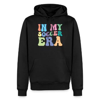 Joueuse de soccer Soccer féminin Soccer Girl - Sweat à capuche Premium bio Homme - noir - Devant - Nico (187cm)