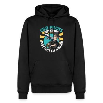 Pilot Aviation Airplane Airline Future Pilots - Men’s Premium Organic Hoodie - black - Front - Nico (187cm)
