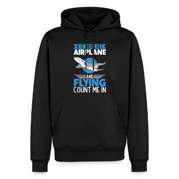 Pilot Aviation Airplane Airline Future Pilots - Männer Premium Bio Hoodie - Schwarz - Vorne - Nico (187cm)