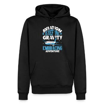 Pilot Aviation Airplane Airline Future Pilots - Men’s Premium Organic Hoodie - black - Front - Nico (187cm)