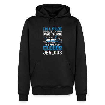 Pilot Aviation Airplane Airline Future Pilots - Men’s Premium Organic Hoodie - black - Front - Nico (187cm)