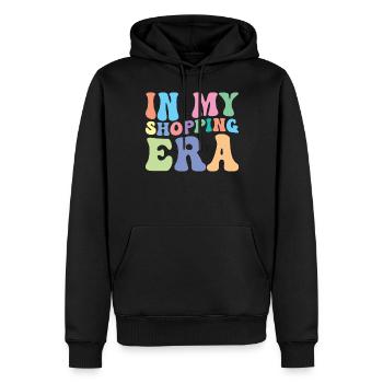 Shopping Retro Groovy In Meiner - Männer Premium Bio Hoodie - Schwarz - Vorne - Nico (187cm)