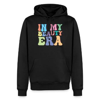 Beauté Rétro Groovy In Meiner - Sweat à capuche Premium bio Homme - noir - Devant - Nico (187cm)