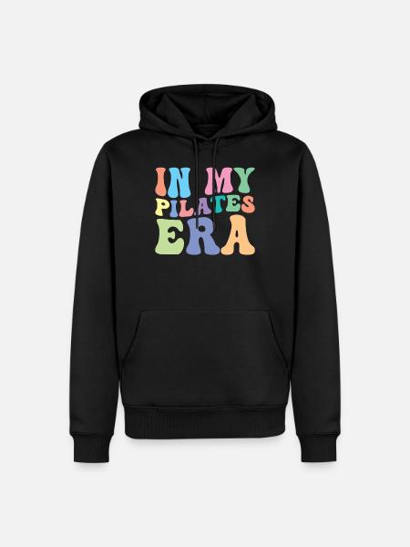 Pilates Retro Groovy In Mine - Men’s Premium Organic Hoodie - black