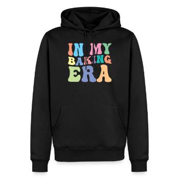 Cuisiner Retro Groovy dans mon - Sweat à capuche Premium bio Homme - noir - Devant - Nico (187cm)